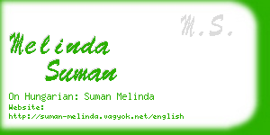 melinda suman business card